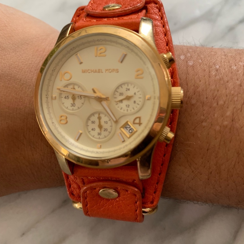 Michael Kors (MK2157) Orange Chronograph Watch
